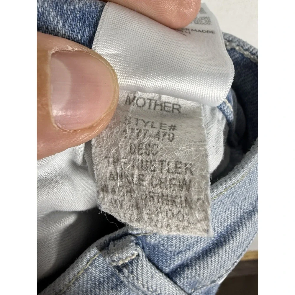 MOTHER The Hustler Ankle Chew Jeans Women 32 High Rise Drinking By The Pool Wash